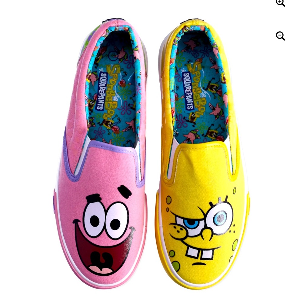 Nickelodeon sponge bob sneakers canvas size 8